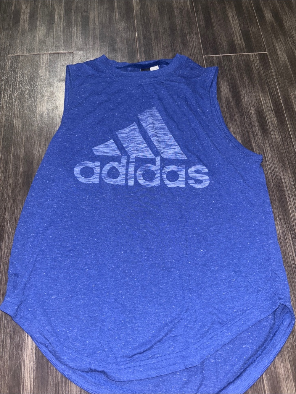 adidas Blue Logo Muscle Tank for women